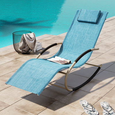 Chaise longue à bascule courbée avec coussin Blizzard