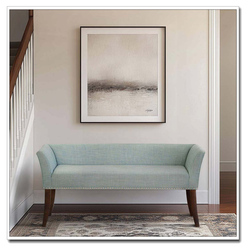 Banc rembourré Welburn bleu sarcelle, Sarcelle