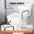 Raised Toilet Seat, 5" Height Raised, 350 Lbs Weight Capacity, For Round And Elongated Toilet, Twist Lock Installation,19.1" - 21.7" Adjustable Width, For Elderly, Handicap, Patient, Pregnant, M