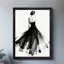 «Black Elegant Vintage Elegant Lady», reproduction d'art encadrée de style rétro-869336733