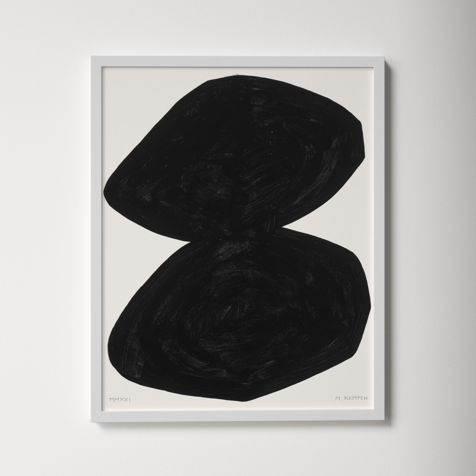 Module On White 2 by Michael Kempen, White, 30" H x 24" W x 1.25" D