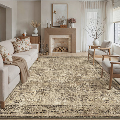 Tapis brun rétro