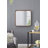 32"x32" Square Mirror with Wood Frame