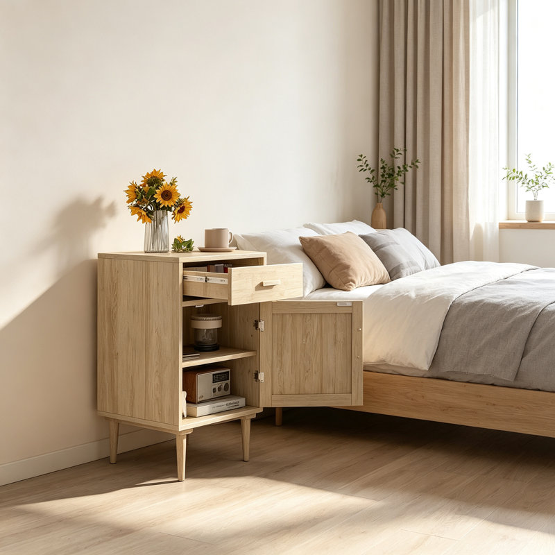 40 cm W Particle Board Bedside Table