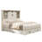 Tryston Sherell Wooden Bookcase Full Bed Frame, White-1959485263-1953084305