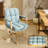 Linen Blend Swivel Office Chair Adjustable Height With Wood Armrests For Home Office And Living Room-514817318