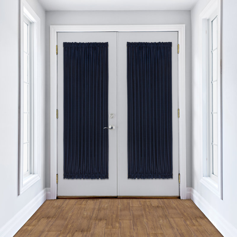 Panneau de rideau simple Lamesa, L 54 po x L 72 po, Bleu marine