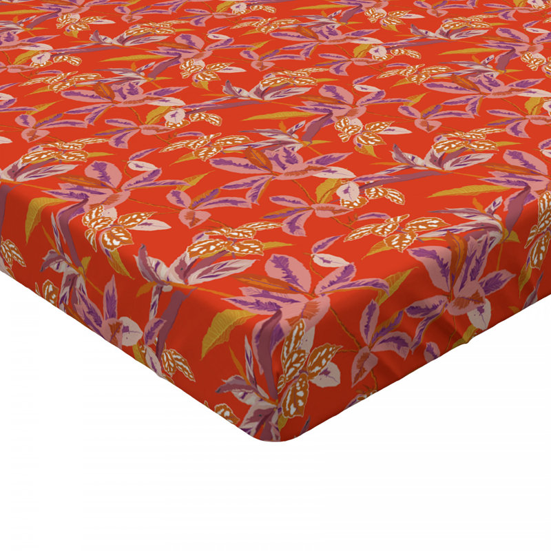 Microfiber Floral Fitted Sheet, Full Fitted Sheet