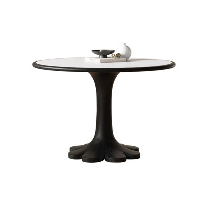 Black Round Sintered Stone Dining table
