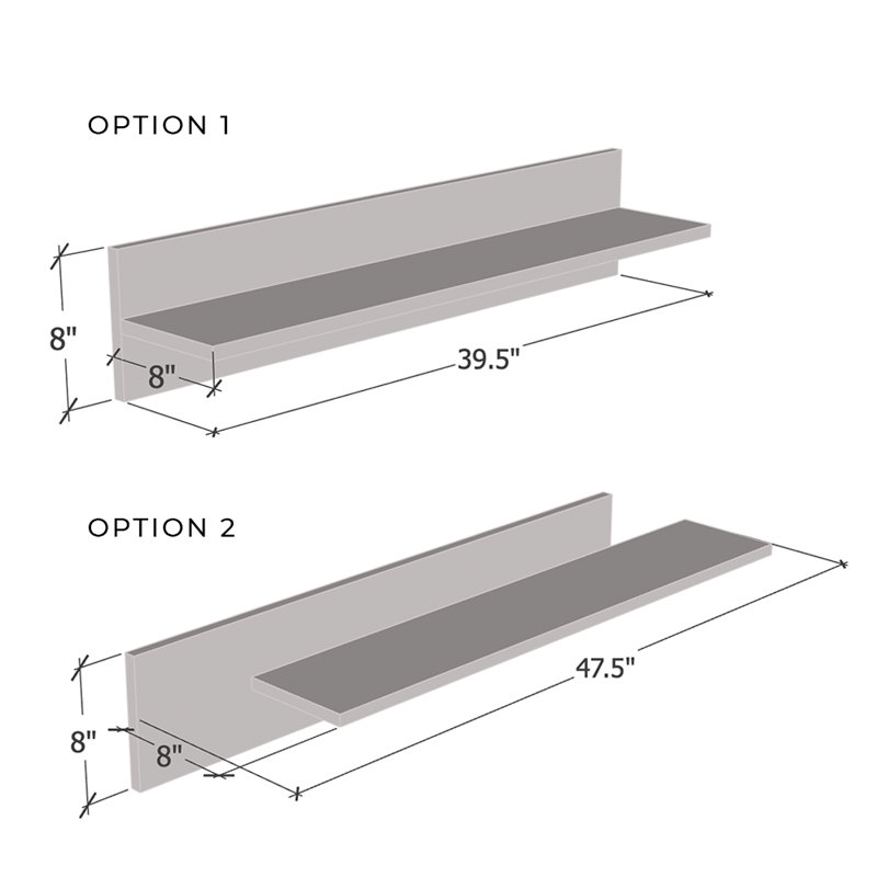 Balroop 2 Piece Floating Shelf, White