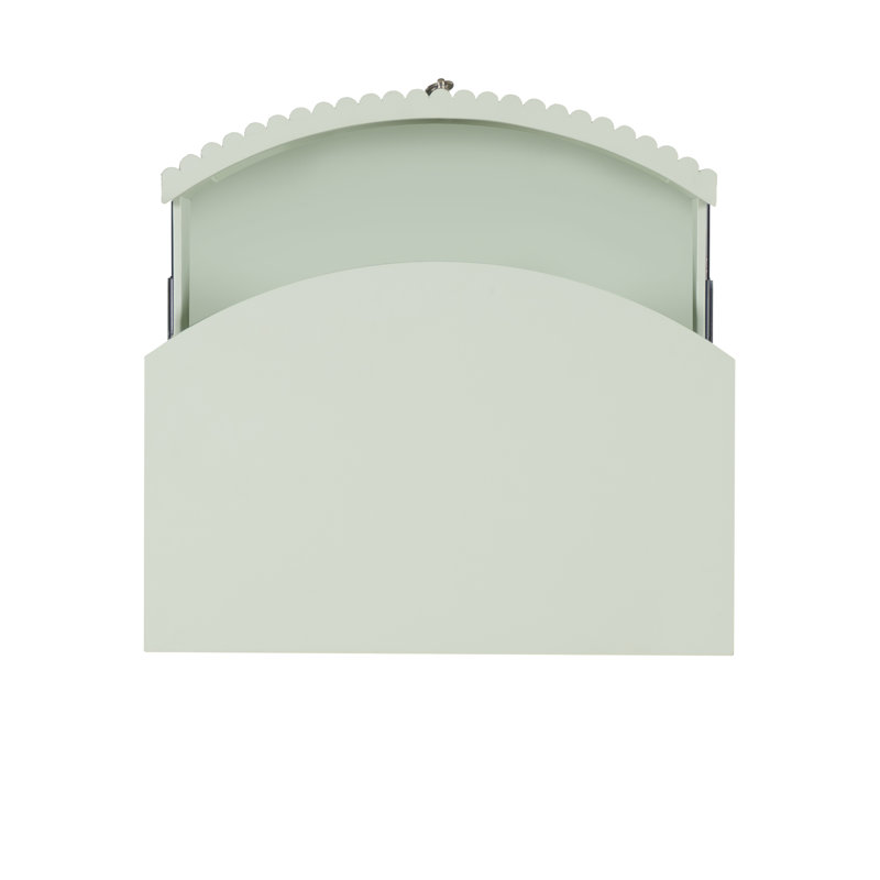 Chantel 3 Drawer Nightstand White, Green