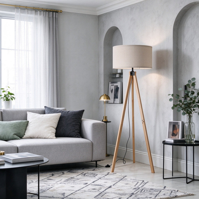 152.2 H cm Matte Tripod Floor Lamp