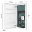 Armoire de toilette blanche à miroir avec grande capacité de rangement l 20 po - Pharmacie - Image spacieuse et claire-1995702940