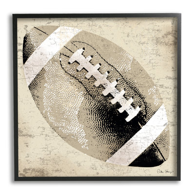 "Rustic Sports Football" encadré sur bois par Peter Horjus, impression