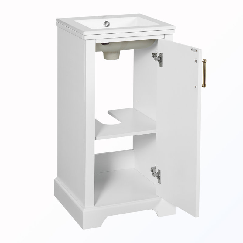 Meuble-lavabo avec lavabo et tablette réglable