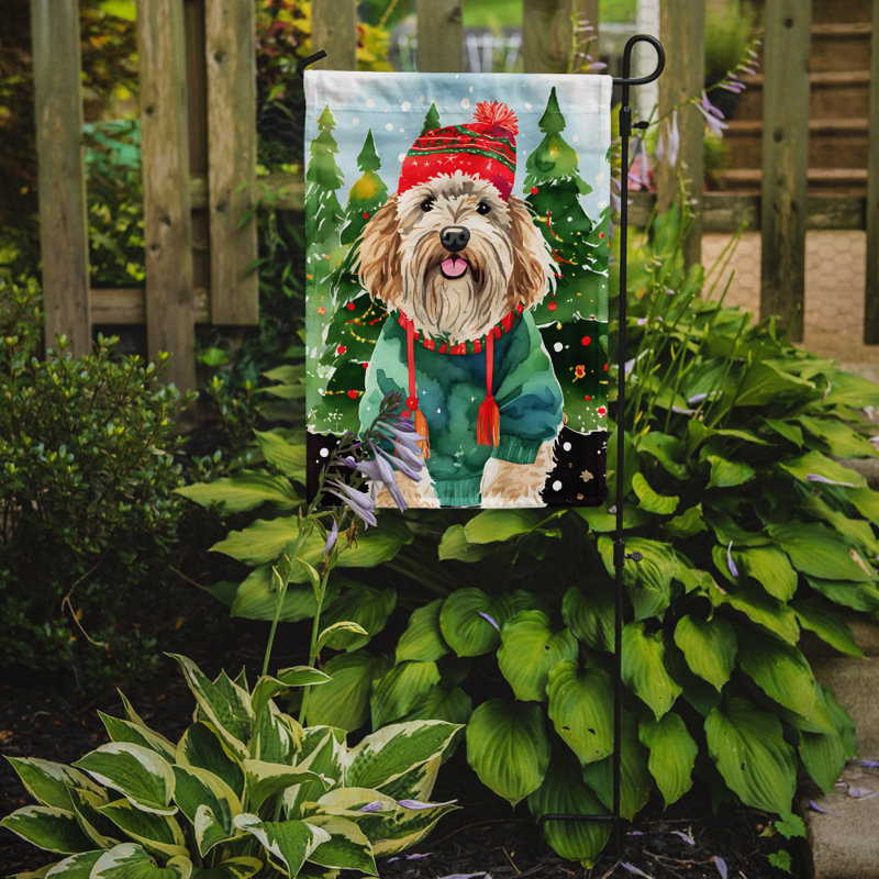 Double Sided Polyester Christmas, 15.5" H x 11.25" W