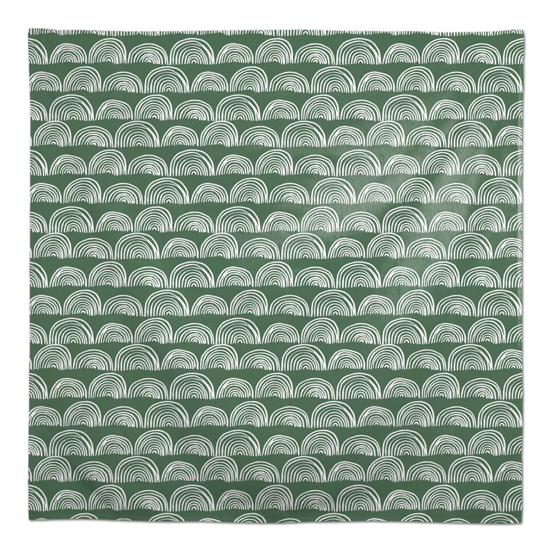Nappe demi-cercle à motif vert 2, Vert