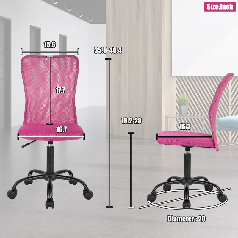Chaise de travail en filet , Rose