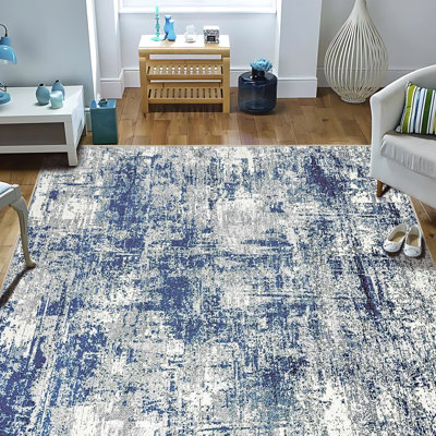Tapis abstrait moderne 5 x 7, lavable à la machine pour les tapis de salon
