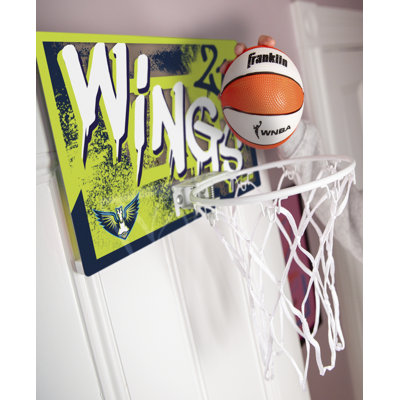 Panier de basketball Franklin Wings de Franklin Sports WNBA - Panier de basketball d'intérieur pour enfant avec mini ballon