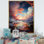 Nuage coucher de soleil encre liquide paysage V - décoration murale nuages