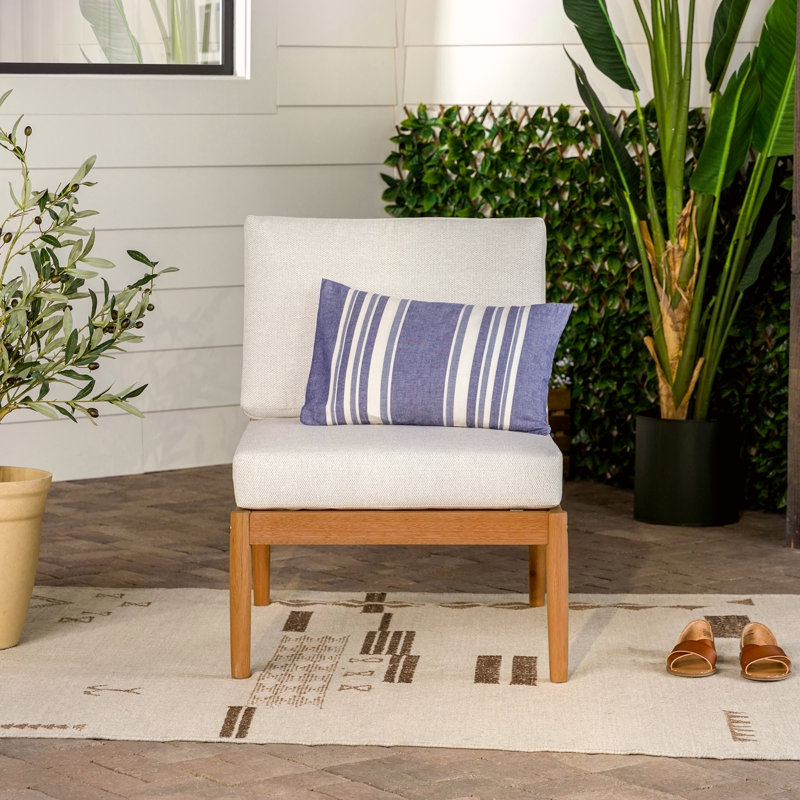 Canapé modulaire d'extérieur moderne sans accoudoirs - Naturel, Naturel