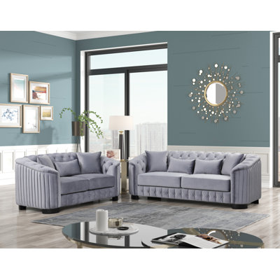 Veans 2 Piece Velvet Standard Living Room Set