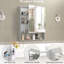 Armoire de rangement murale de salle de bain murale, 24 po x 30 po, avec miroir, cadre en aluminium, surface argentée, tablettes réglables, alliage de haute qualité, usure, formaldéhyde corrosif, charnières silencieuses,-371458186