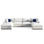 Canapé modulaire surdimensionné en U rembourré de duvet à 6 places avec méridienne de 152 po avec méridienne, blanc-2055568532-2056251356