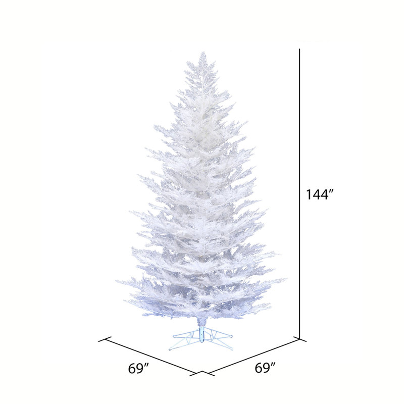 Vickerman Flocked Cedar Pine Artificial Christmas Cedar Christmas Tree with Realistic Needles, 12' H