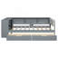 Lit plateforme simple en bois avec tablettes de rangement, tiroirs, station de charge et tête de lit tapissier, gris-597215072-597215079