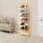 8 Tiers Tall Rectangular Acrylic Floorstanding Shoe Rack Shoe Storage Shelf For Entryway Orange Clear-20439785