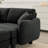 Boucle Fabric 2-seater Loveseat Sofa with Distinctive Shell-shaped Armrests and Cylindrical Legs, Dark Grey, Modern and Comfortable-648412006