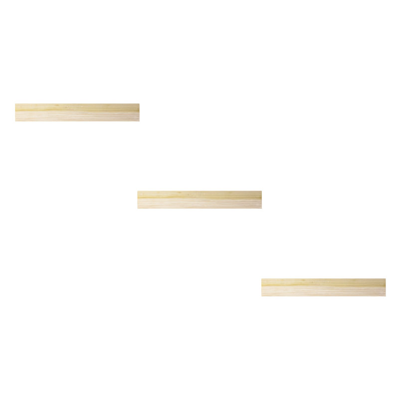 Rayne Poplar Floating Shelves, 3" H x 12" W x 4" D