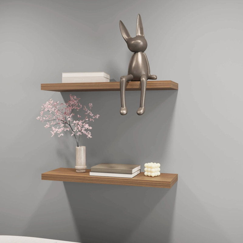 31.5-Inch Wide Floating Shelf, Wall Mounted For Elegant Living Space, Contemporary Decor 31.5" Wide, Maximizes Space Function, Style