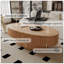 Table basse ovale avec rangement 47 po-724032992