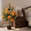 Camélia artificiel 36 ", arbre à fleurs artificiel décoratif en pot