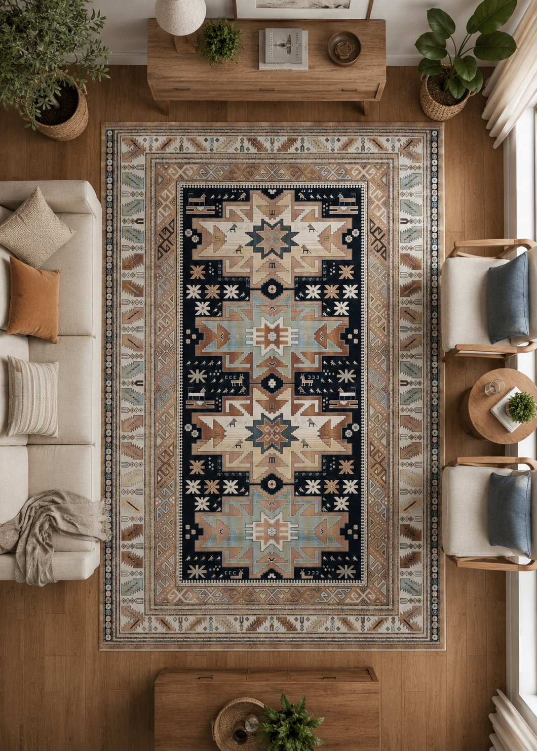 Ovid Viscose Rug, Rectangle 3'2" x 4'6"