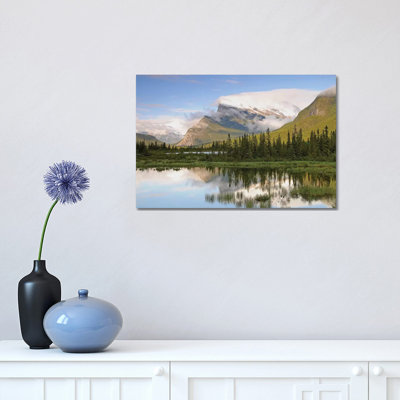 Clouds Over Mount Rundle by Brian Wolf - Wrapped Canvas Print