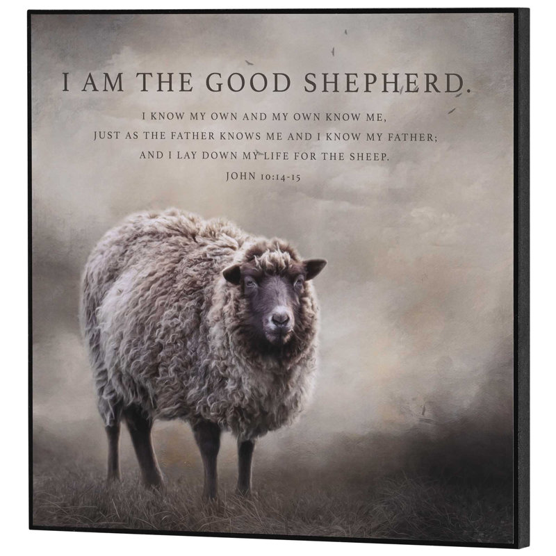 Plaque murale I Am The Good Shepherd 12 x 12