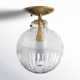 Kaydan Single Light Glass Semi Flush Mount
