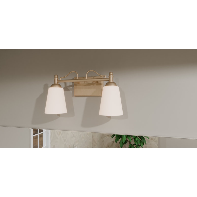 Josiah 2-Light Bronze Gold Bath Light