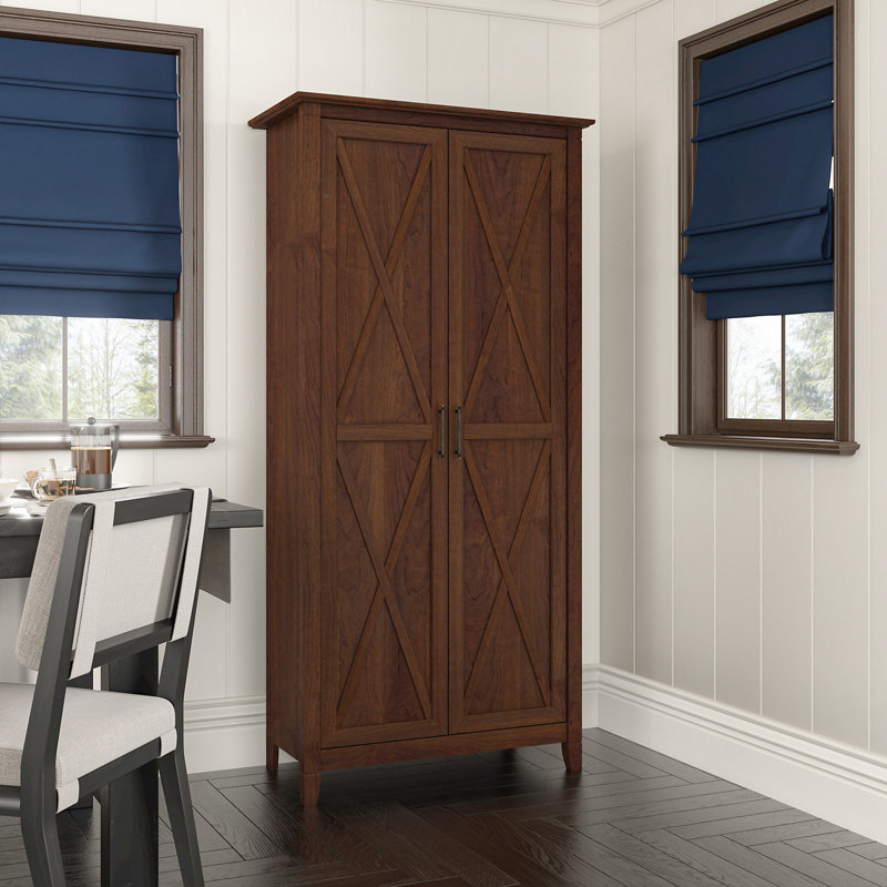 Huckins 65.98'' Kitchen Pantry, Bing Cherry