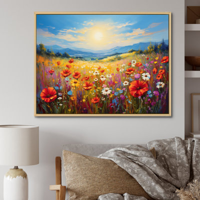" Purple Yellow Wildflowers Vibrant Meadows "