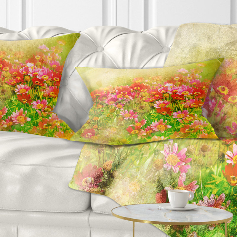 Coussin de jardin à ressorts colorés floral avec coussins de fleurs