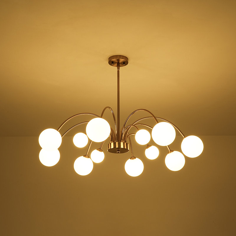 Lustre spoutnik 12 lumières Mid-Century