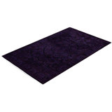 Overdyed One-of-a-Kind 4' 1" X 6' 5" Hand Knotted Area Rug
