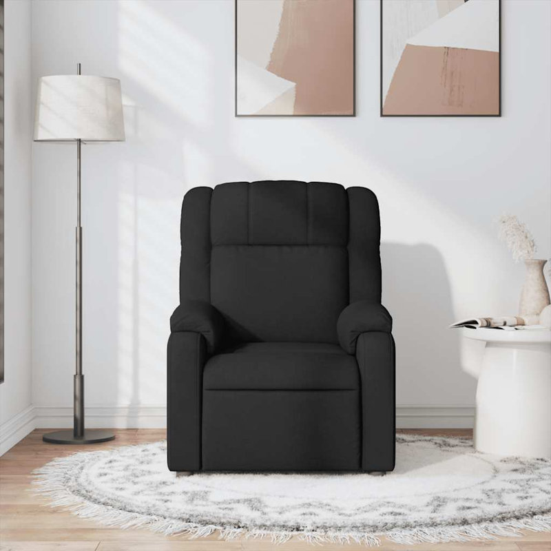 Fauteuil de massage inclinable en polyester, Noir