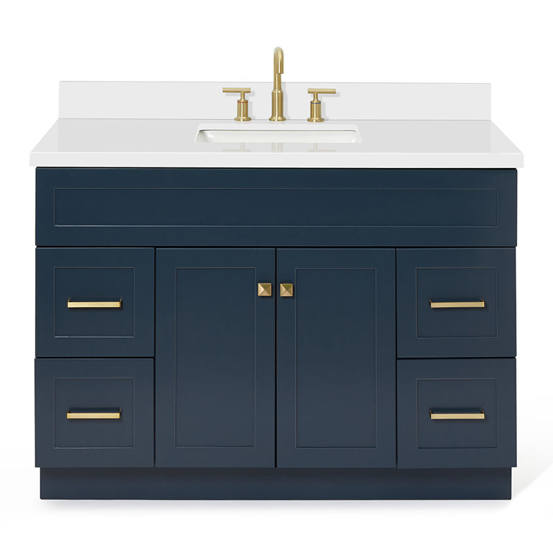 Meuble-lavabo simple 49 po Hamlet, Bleu minuit