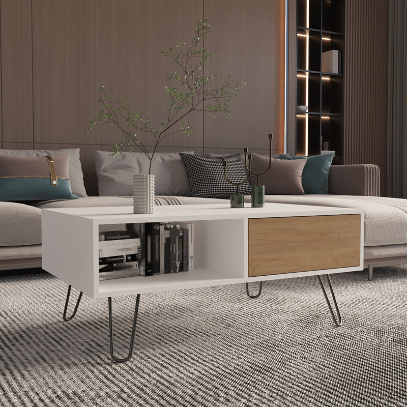 Table basse, 1 tiroir, 1 tablette